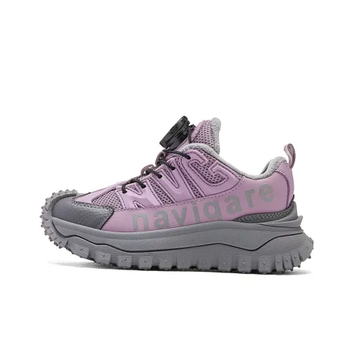 NAVIGARE Маленький Парус Тепловой Анти-КИК Низкий Верх Детская Обувь для Лайфстайла Серый Фиолетовый Унисекс