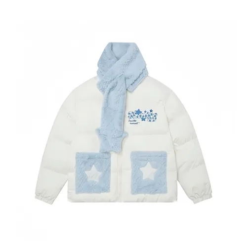 M MAICCO Синий + Шарф Женские пуховики