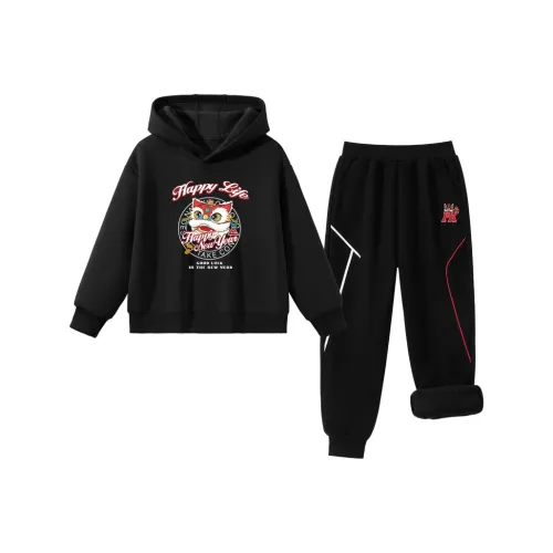 PEAK Черный PK Arc Лев Голова Черный PK Письмо Лев K Kids Повседневная спортивная одежда