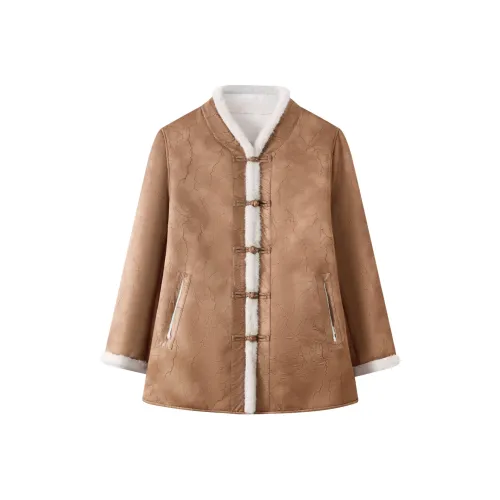 SHUHAOBAI Хаки Женские Средний Aged Пожилой Топы