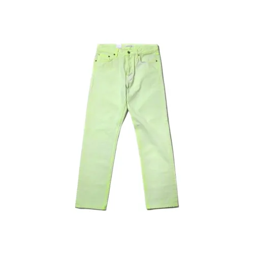 Sunflower Neon Green Men's Jeans Подсолнух Неоновый Зеленый Мужские Джинсы