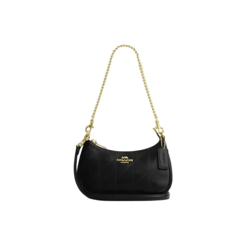 COACH Teri Коровья кожа Сумка через плечо Сумка на плечо Мини Женский Черный
