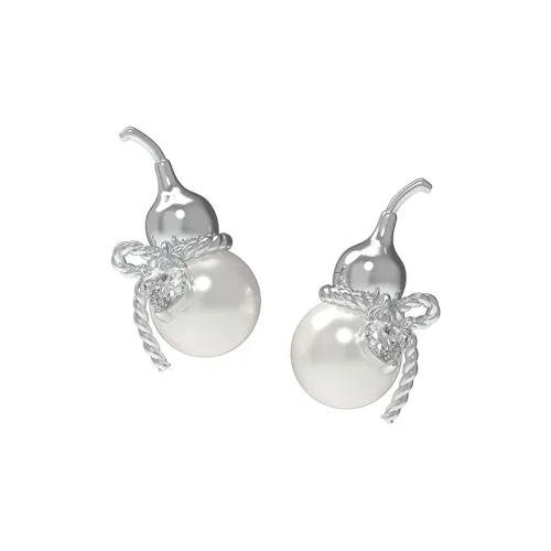 SUN HUNTER Белое Золото-Покрытие Медные Серьги-Гвоздики Женские