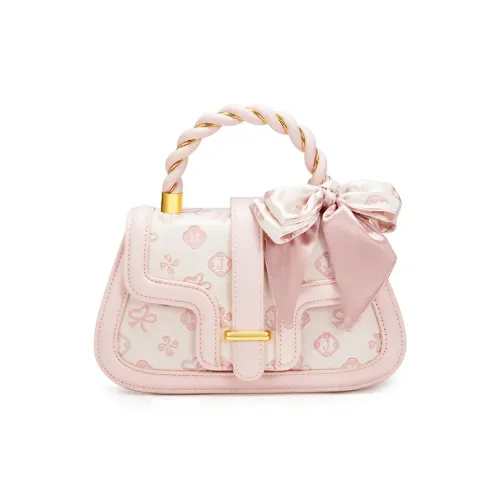 Jade En Plus ПУ (полиуретан) Сумка через плечо Сумка Обычная Женская Морозно-розовый Груша Нэши Белый