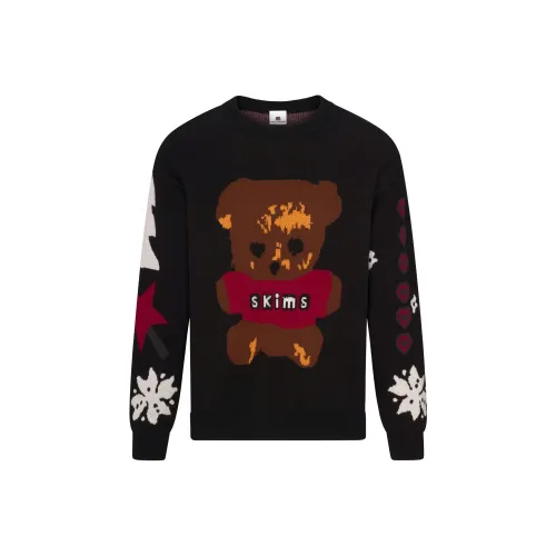 Skims x CPFM Fw25 Мужской хлопковый трикотажный свитер с интарсией