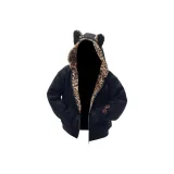 Черный леопардовый принт, подкладка, гора, хок