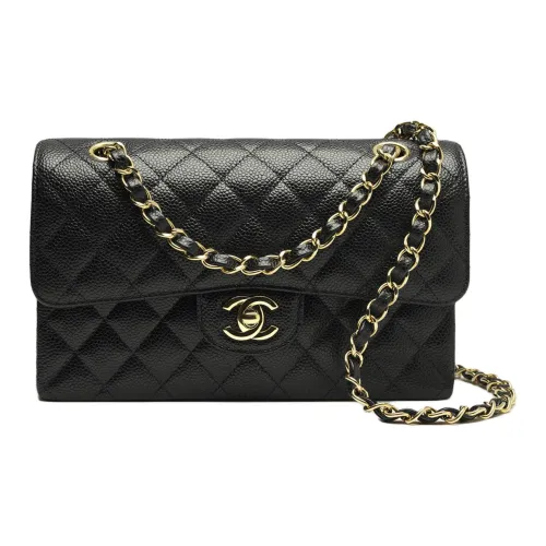 CHANEL Classic Flap CF с рельефной тиснением коровья кожа сумка через плечо маленькая сумка черная женская