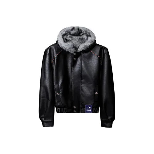 QVAV ♥️ Черный Унисекс Кожаные куртки