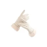 Маленький логотип, край с флисом [флисовая подкладка, термический], бежевый