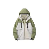 Белый с светло-зеленым (3-в-1 полярный флис, внутренний слой)