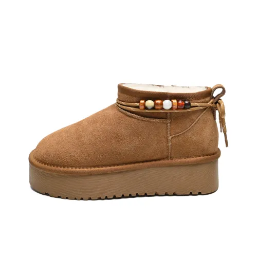 ZHR Бусина удачи Утолщенный и с флисовой подкладкой Северо-восточный Тонкий хлопок Обувь 9 см Сноубутсы Женские