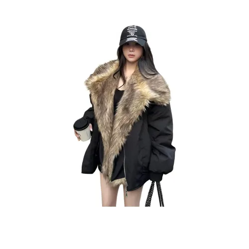 Langqing Черный Женский пуховик