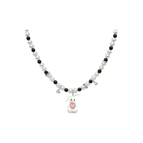 SUN HUNTER Эмаль Белое Золото с Покрытием Медь Искусственный Жемчуг Синтетический Кубический Цирконий Женское Ожерелье