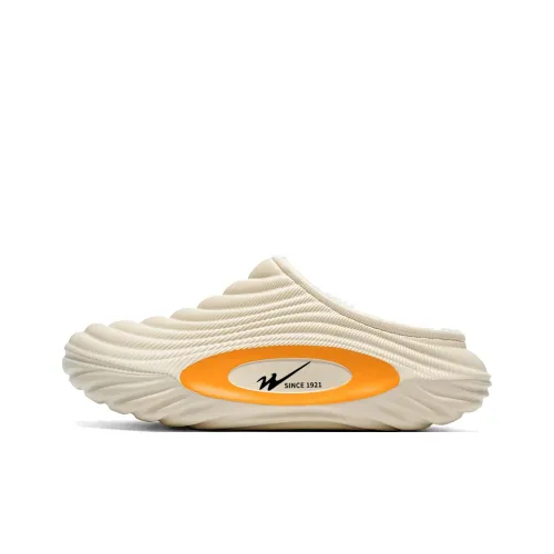 Binary противоскользящие домашние тапочки унисекс бежево-оранжевые