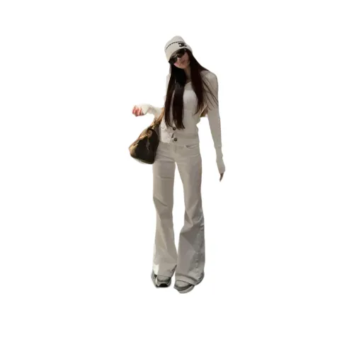 DAFK Белый Полу-Эластичный Пояс Предложение Размер Маленький Женские Джинсы