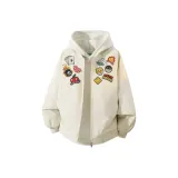 Ecru (1099 Thermal Cotton Down Jacket, Free White Photinia Gray Sweatshirt)  
Экрю (1099 Тёплый хлопковый пуховик, Бесплатно белый Фотиния серый свитшот)