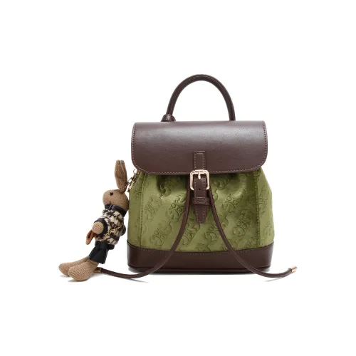 JANITINO Полиуретан ПУ (полиуретан) Рюкзак Стандартный Женский Зеленый