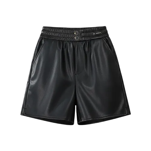 LEIDUO Черные Женские Повседневные Шорты