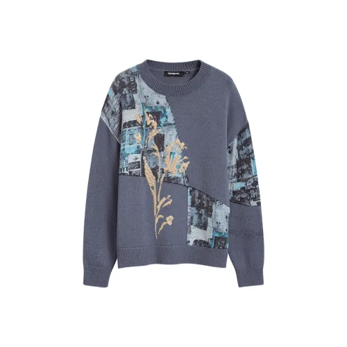 Desigual Синие Серые Женские Свитера