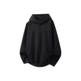 Чёрный с капюшоном - утолщённый и с флисовой подкладкой