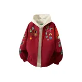 Бордовый (1099 Термический хлопковый пуховик)