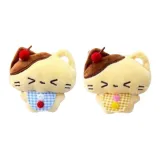 Вишня Пудинговый Котенок [Желтый+Синий Пуговицы Нагрудник]