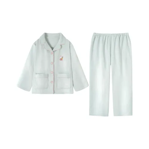 QIAOYUN Светло-синий женский пижамный комплект
