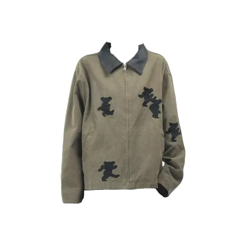 CHONGXIAOLV Кофейный Зеленый Унисекс Куртки