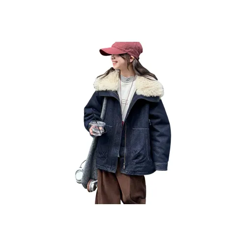 T.MOO Темно-синий школьный возраст утеплённые куртки