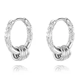 Золотые серьги-кольца [Серебряные, 1 пара]