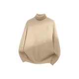 [Однополосный бархат водолазка] Хаки (Tb геометрический текстурированный логотип на груди)