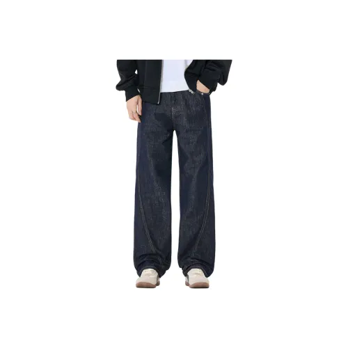 SLLAVIF Синий Мужской Джинсы