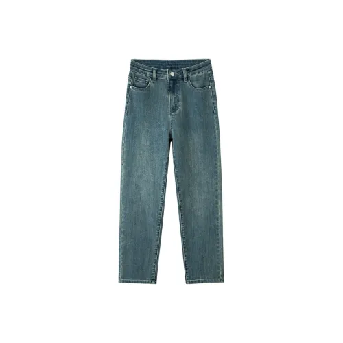 Tonlion Осенний Aqua Blue Женские Джинсы