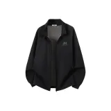 [Air Cotton Thickened и Fleece-Lined] Черный (Простой Буква Логотип на груди)