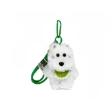 Зеленые брелоки для слюни + Белый плюшевый Вест-хайленд