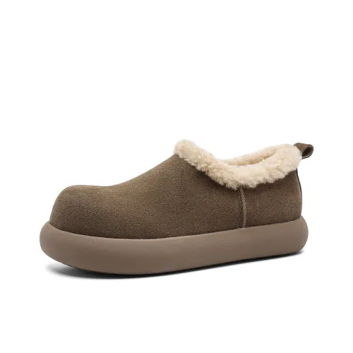 JIPOSEN Термический Устойчивый к Износу Мода Сноубутсы Унисекс Древесный Коричневый