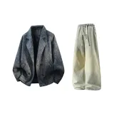 Чёрный, серый + жёлтый, грязный, джинсовые, штаны, с флисовой подкладкой