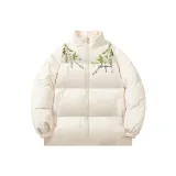 Ecru Одиночный хлопковый пуховик