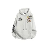 Утолщенный с флисовой подкладкой, бело-серый вереск