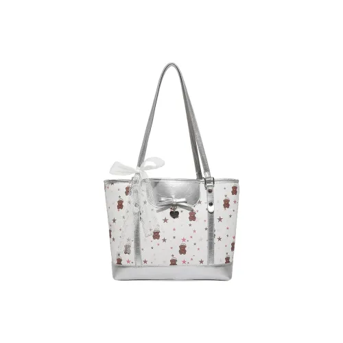 TOUTSEUL YOLO ПУ (полиуретан) Сумка Сумка через плечо Стандартная Женская Серебряная Темно-коричневая