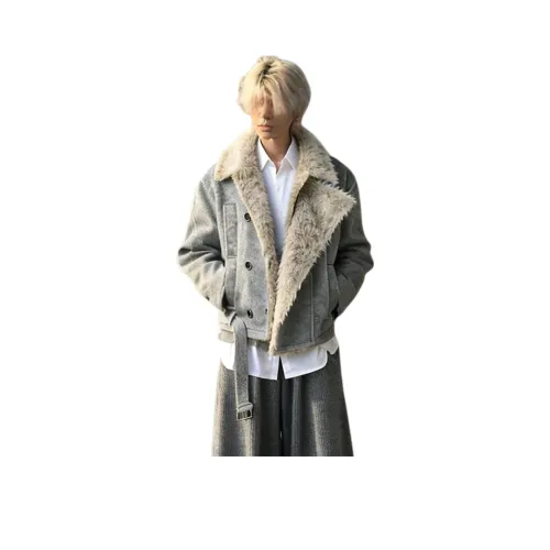 BRG Светло-серый унисекс пуховики