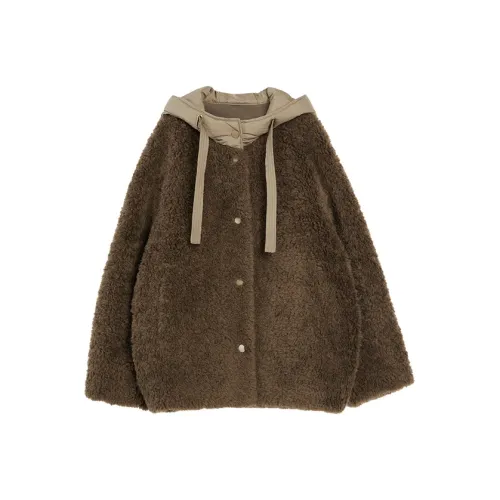 ELLE Хаки зеленый Женские меховые изделия