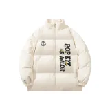 Ecru Single Cotton Down Jacket  
Экрю Одиночный Хлопковый Пуховик
