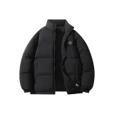 Чёрный хлопковый пуховик