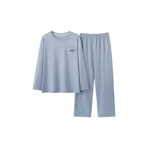 TULANDUO Светло-синий [100% хлопок] Мужские термокомплекты