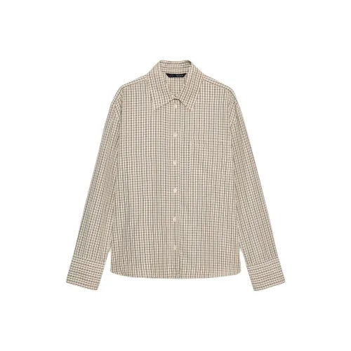 ZARA Телесный Коричневый Женские Рубашки