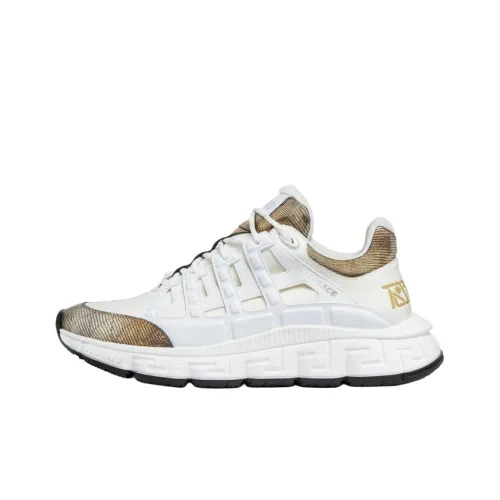 VERSACE Van Sicet Trigreca Low Топ Повседневная обувь Мужская Белая