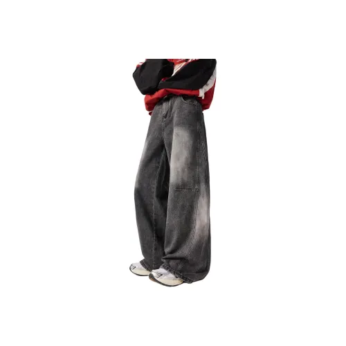 WPOOLL Черный Серый Цвет Унисекс Джинсы