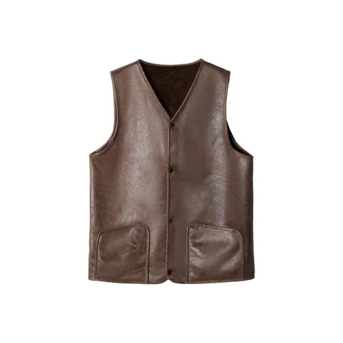 LAOYECHE Коричневый Мужской Жилеты