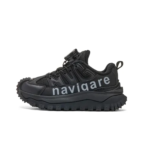 NAVIGARE Маленький Парус Тепловой Анти-КИК Низкий Верх Детская Обувь для Лайфстайла Черный Унисекс